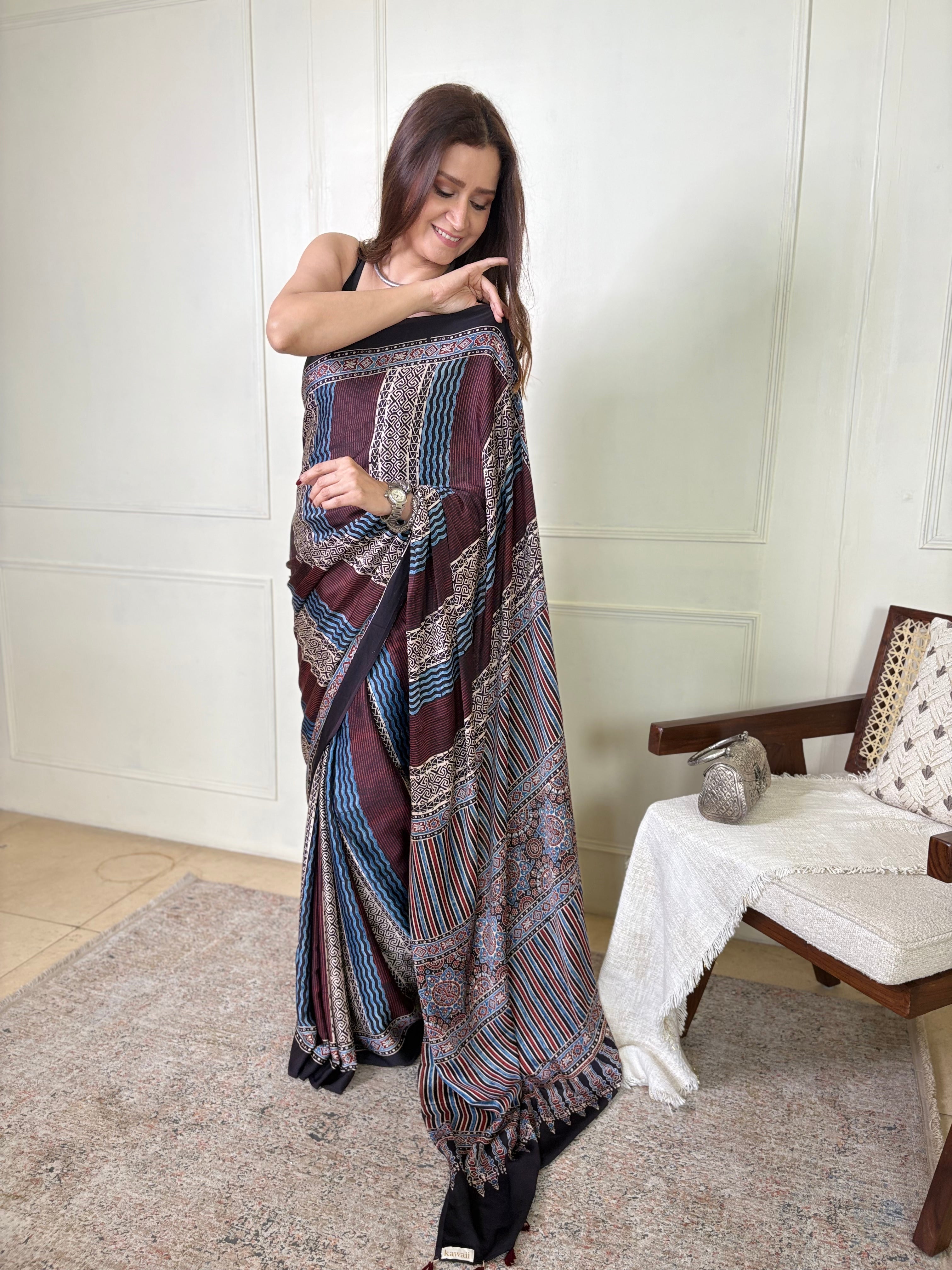Asmita In Meher Ajrakh Saree