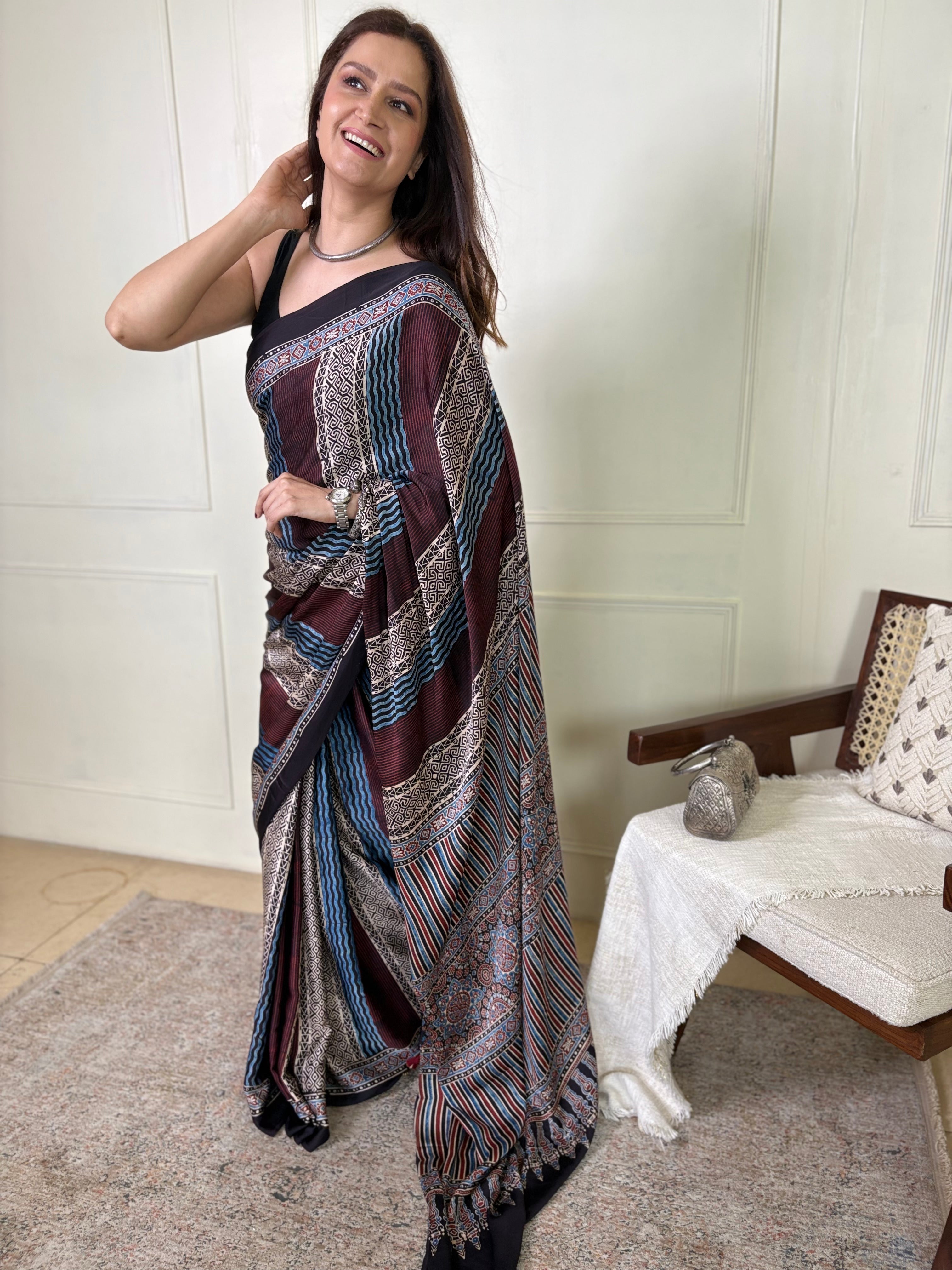 Asmita In Meher Ajrakh Saree