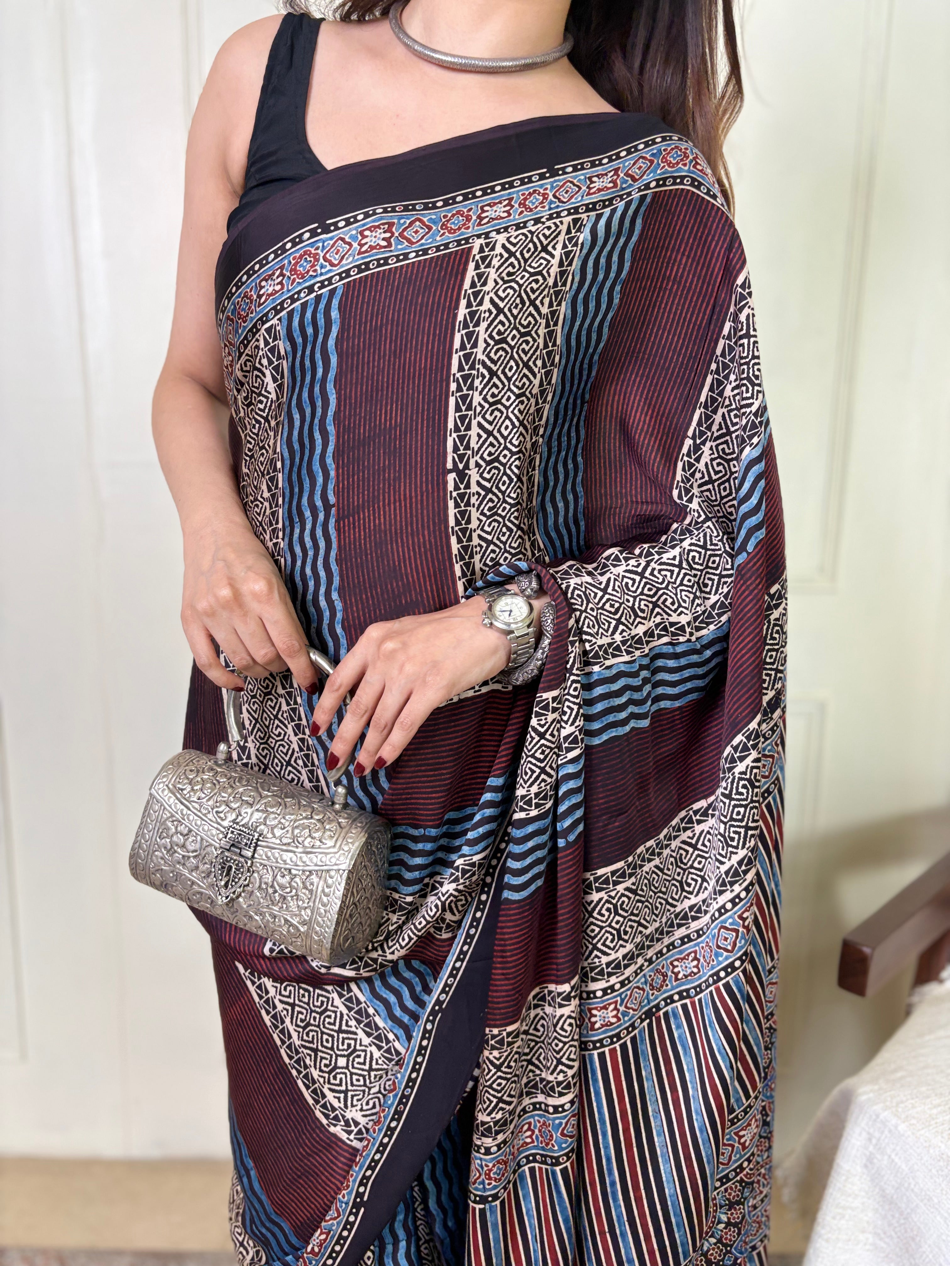 Asmita In Meher Ajrakh Saree