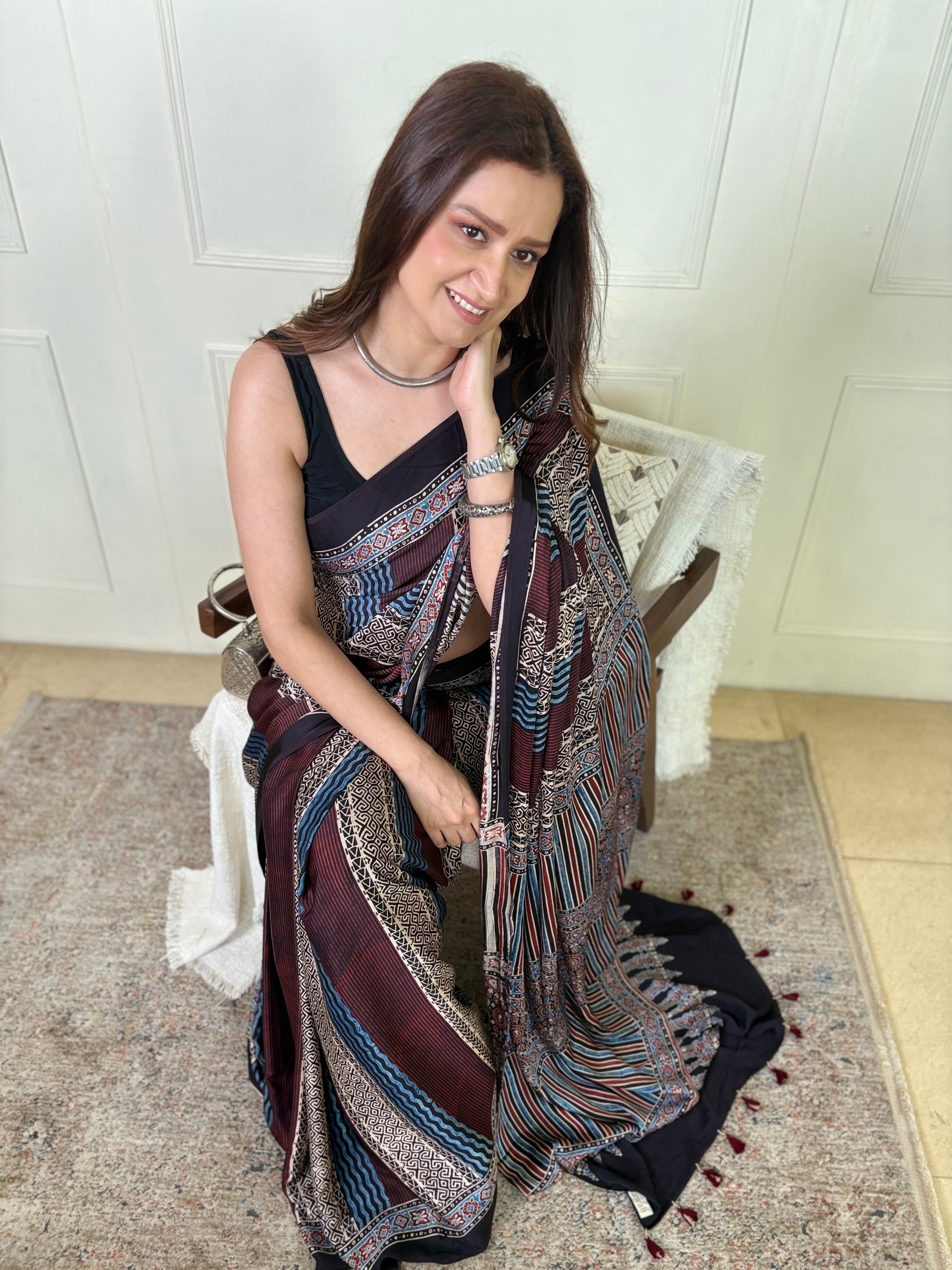 Asmita In Meher Ajrakh Saree