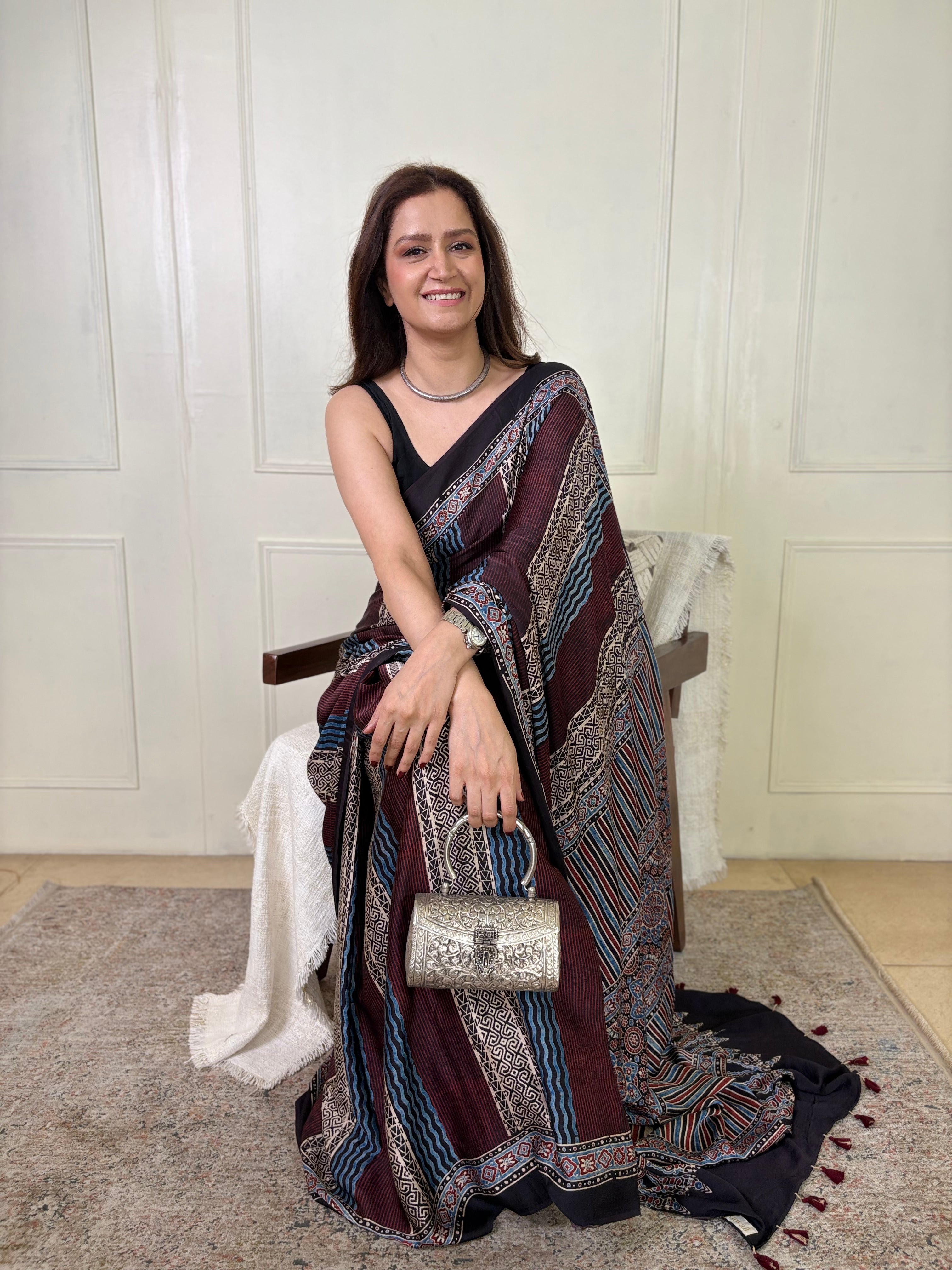 Asmita In Meher Ajrakh Saree