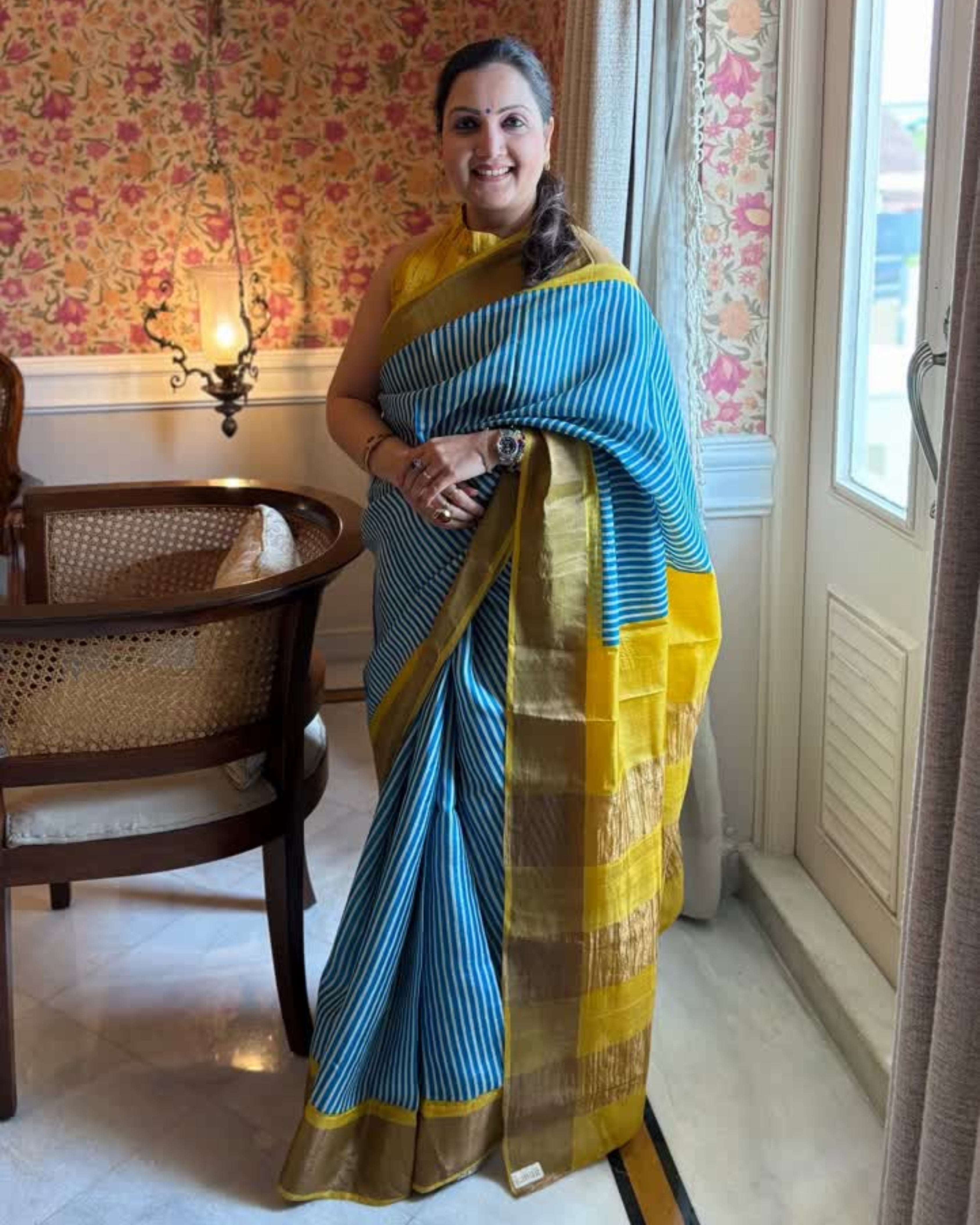 Madhuri Grover in Vasanta Block Print Saree