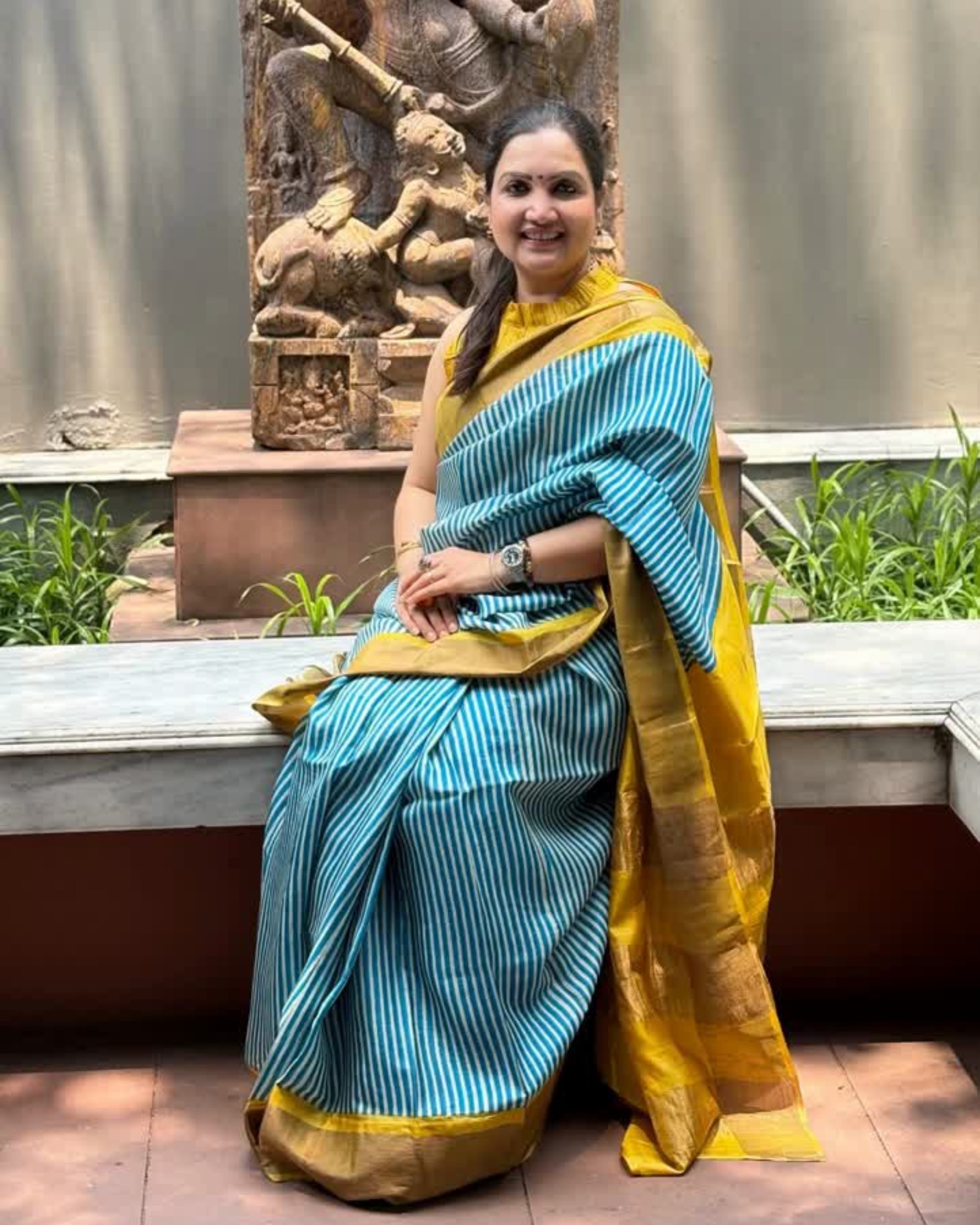 Madhuri Grover in Vasanta Block Print Saree
