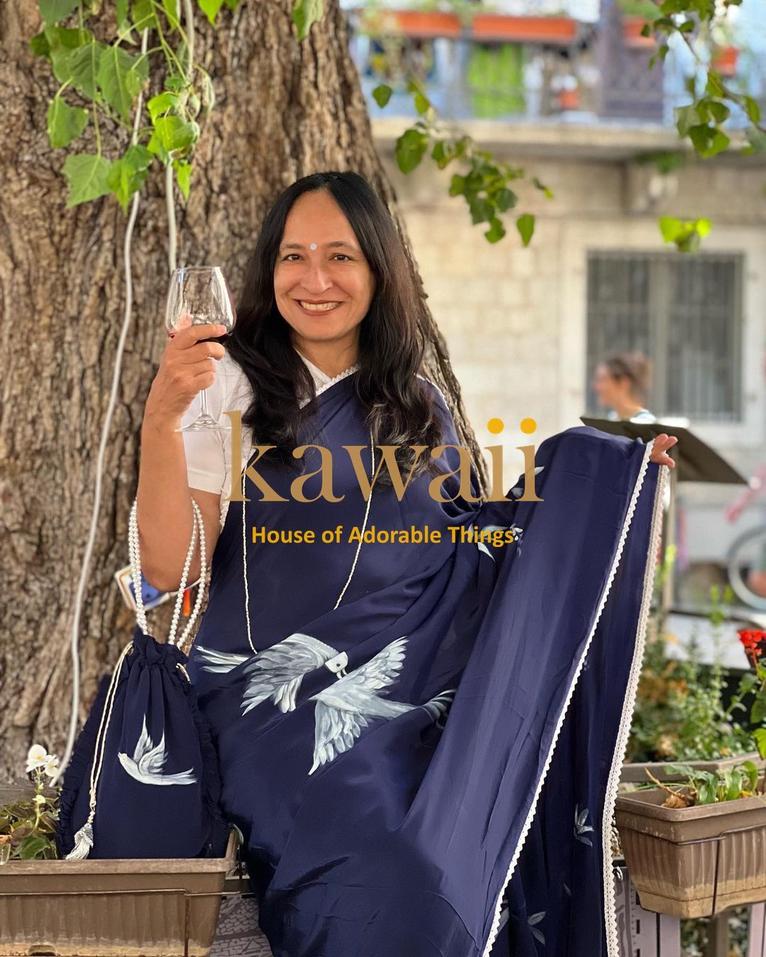 Bird Blue Royal Saree