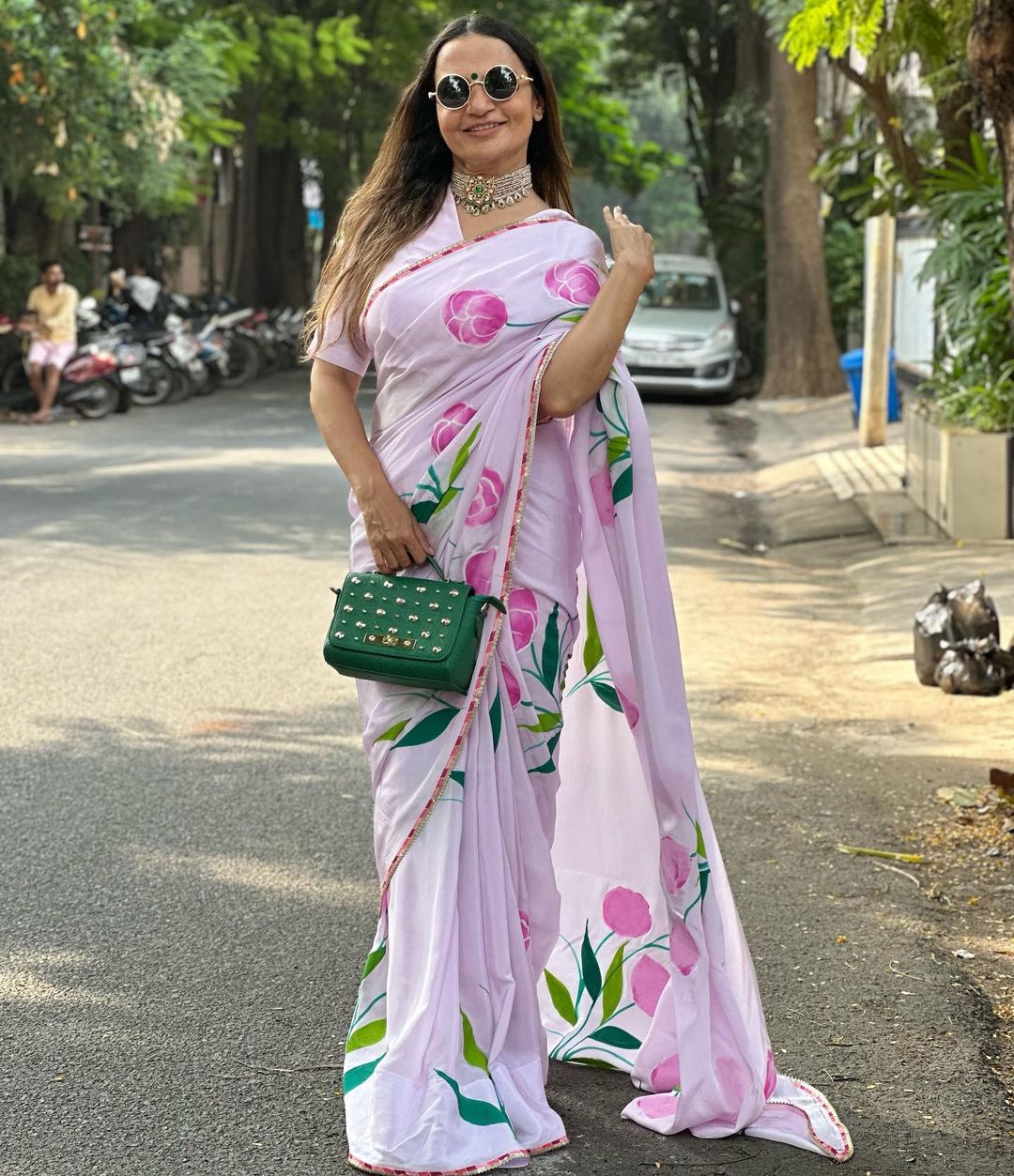 Roopal Shah in Tulip Floral Saree