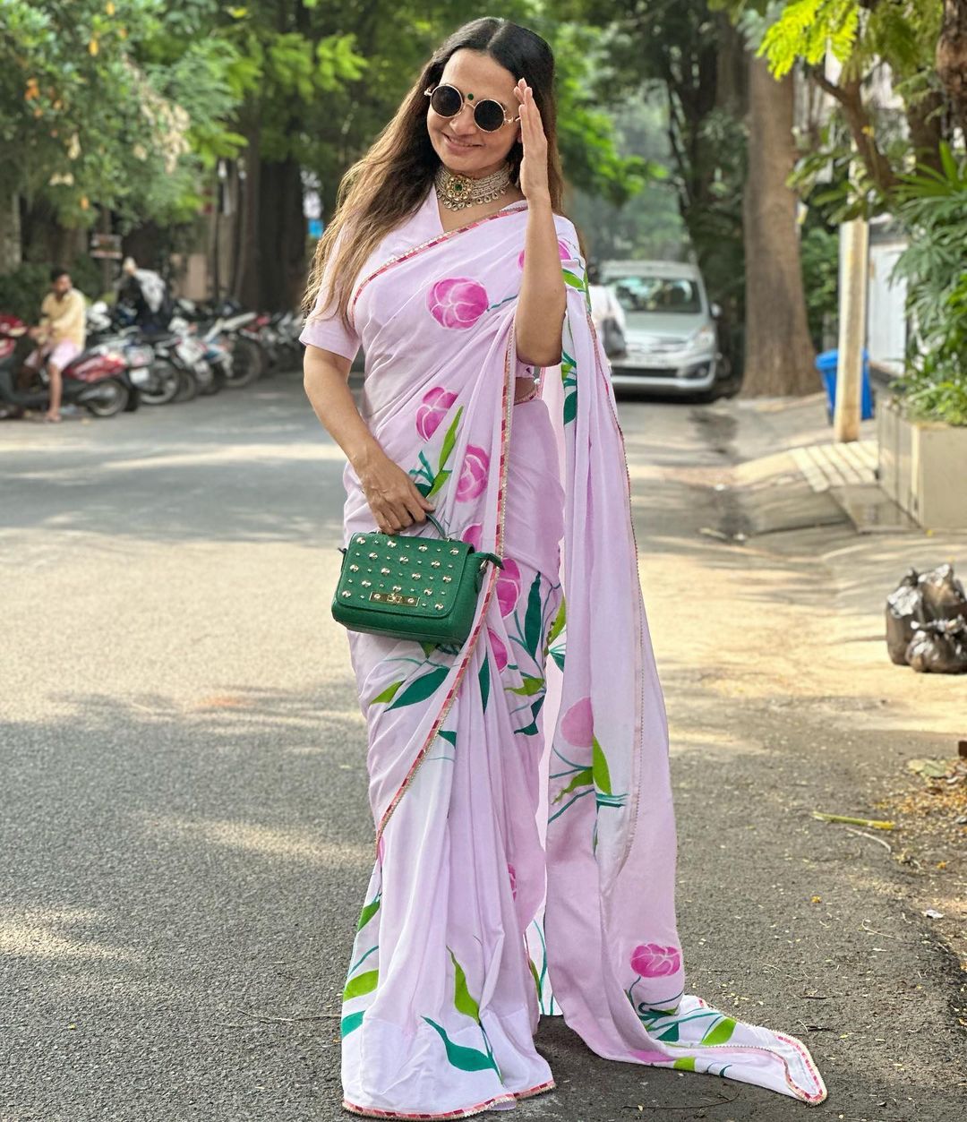 Roopal Shah in Tulip Floral Saree