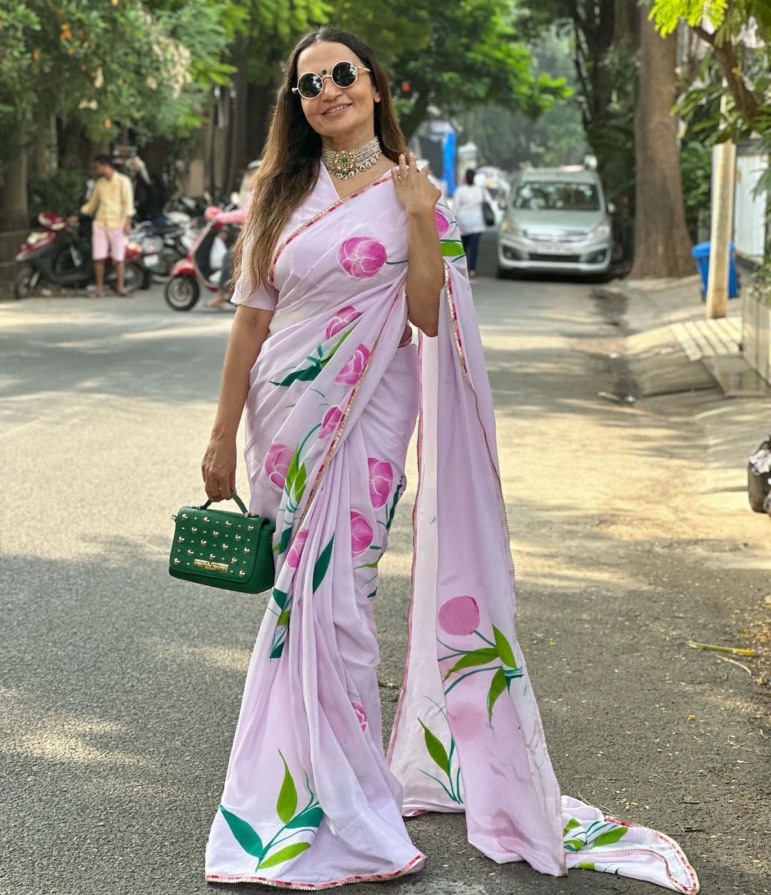 Roopal Shah in Tulip Floral Saree