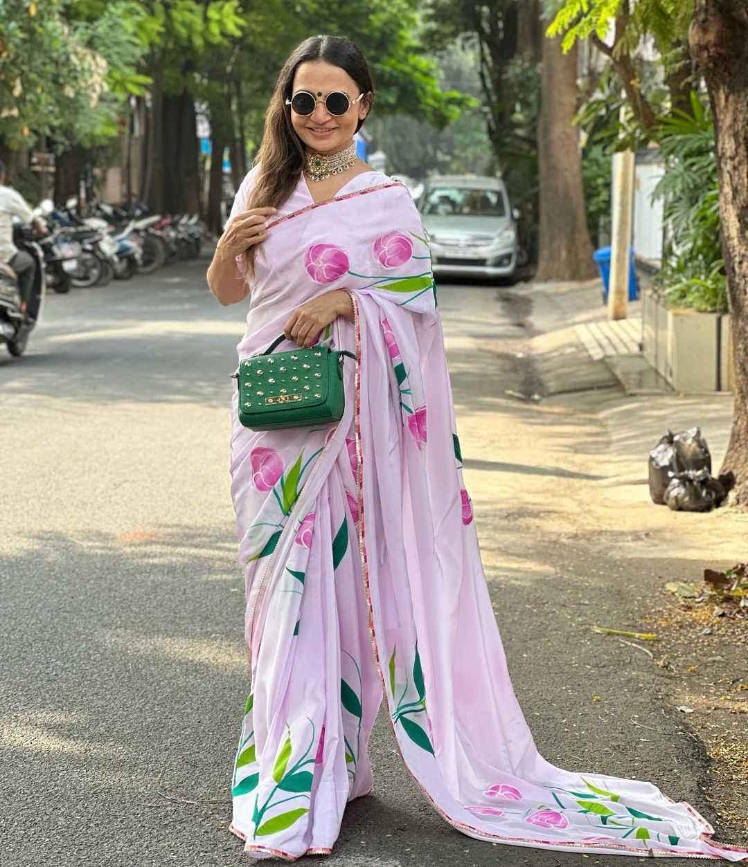 Roopal Shah in Tulip Floral Saree