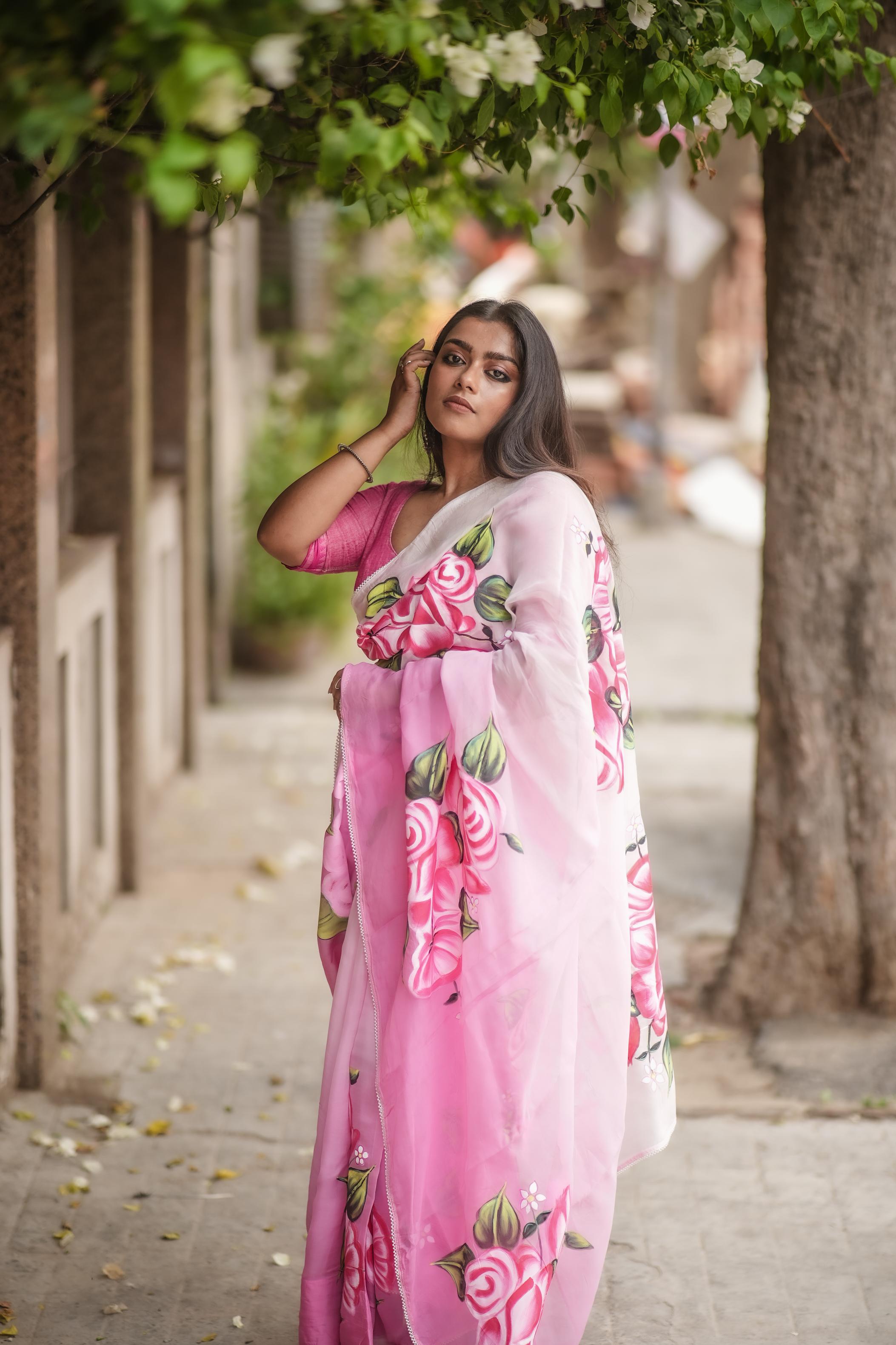 Gulaabo Floral Saree