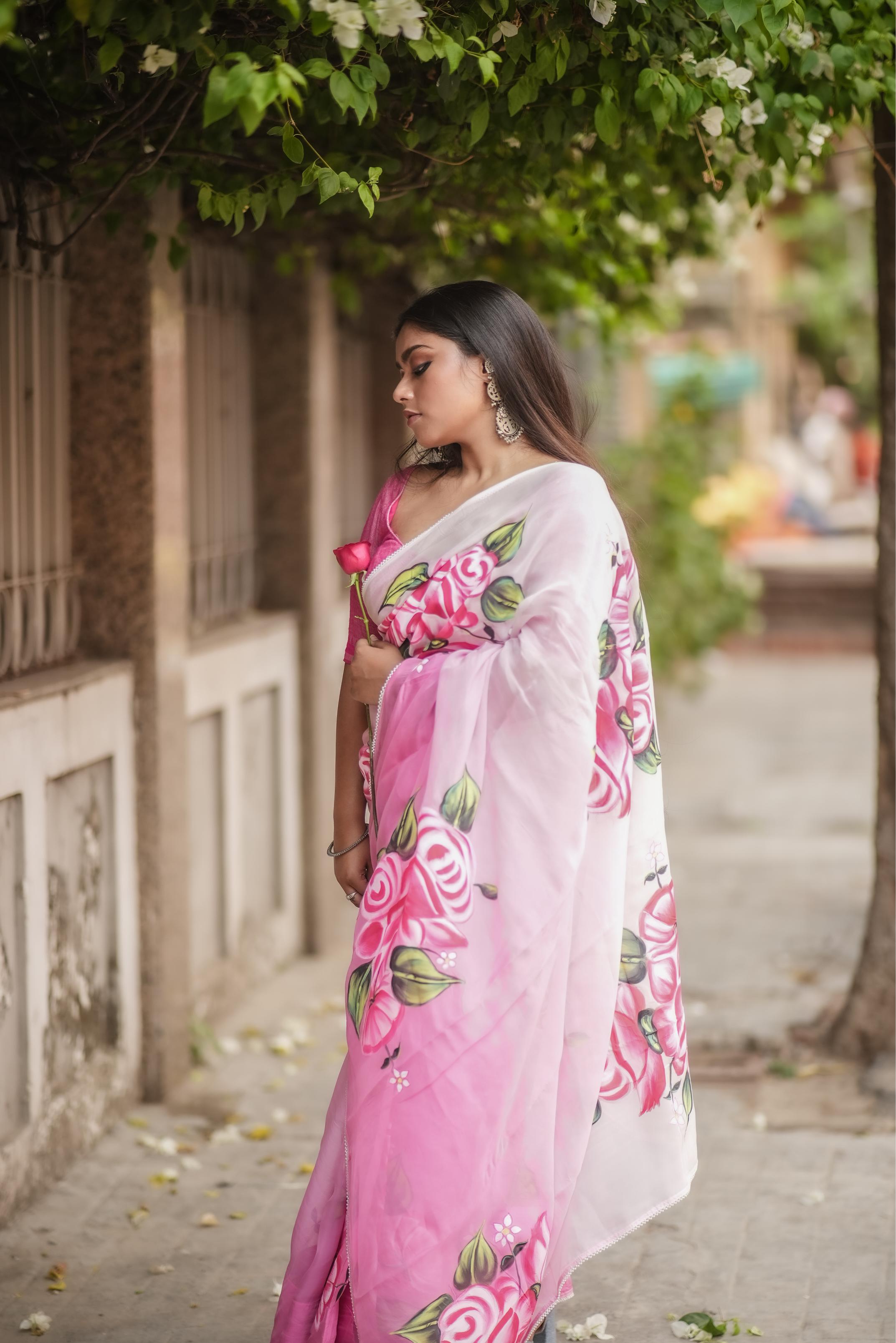 Gulaabo Floral Saree