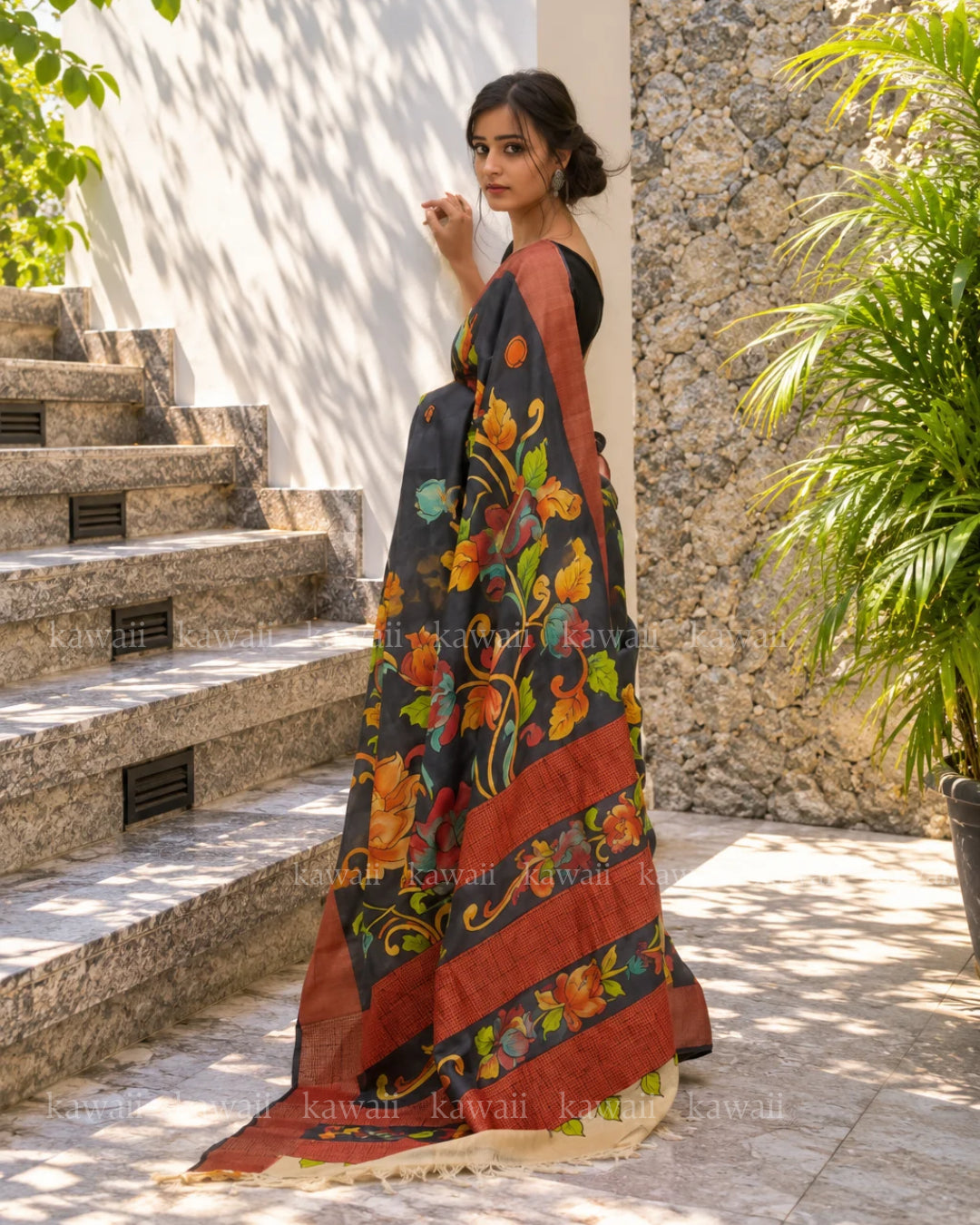 Sakhin Kalamkari Saree