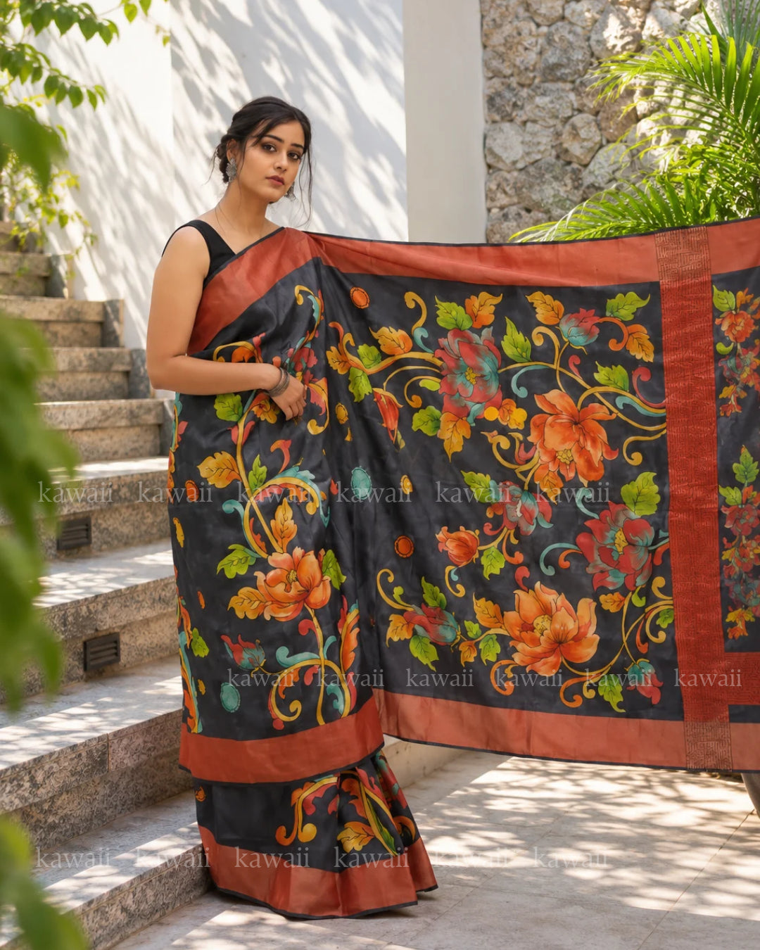Sakhin Kalamkari Saree