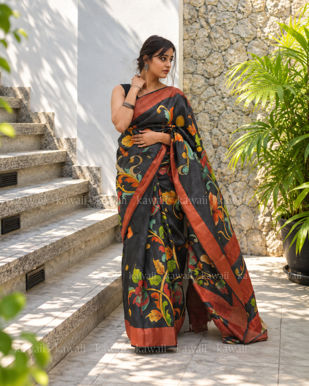 Sakhin Kalamkari Saree