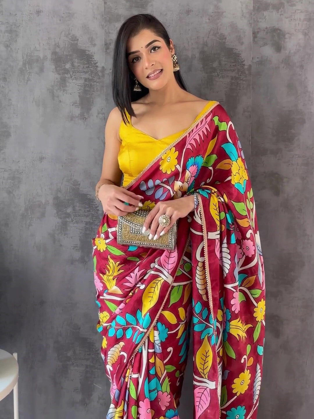 Sukhmani Gambhir in Sukhmani Kalamkari Silk Saree