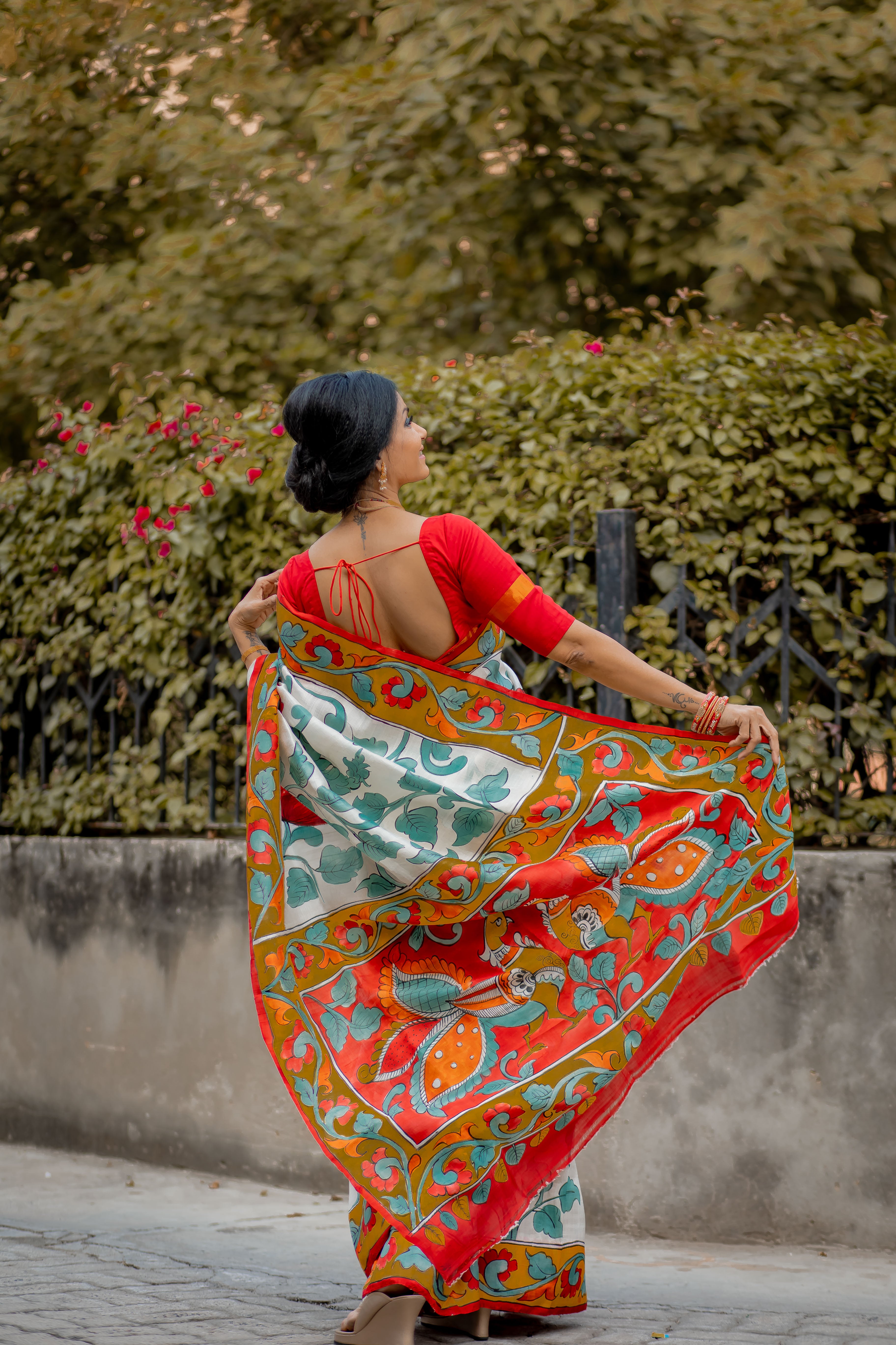 Anu Mishra in Kalamkari Saree