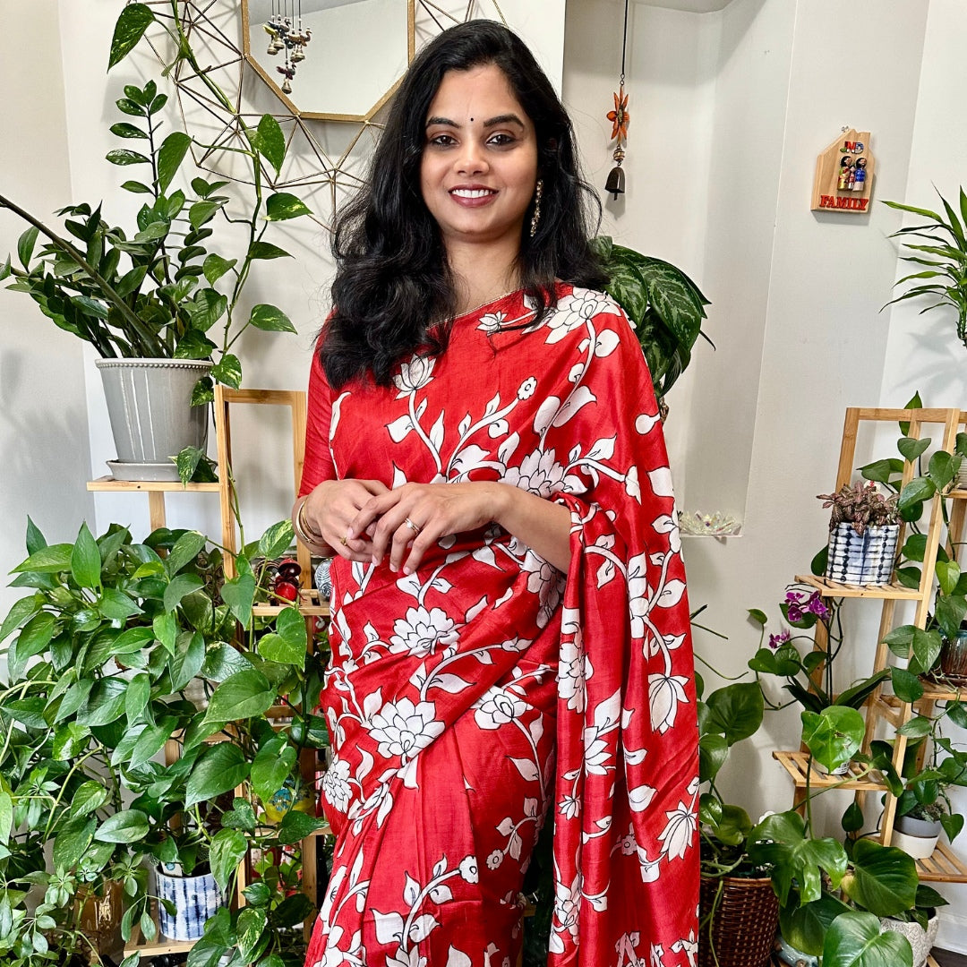 Jabili Dilip in Jalsa Kalamkari Saree