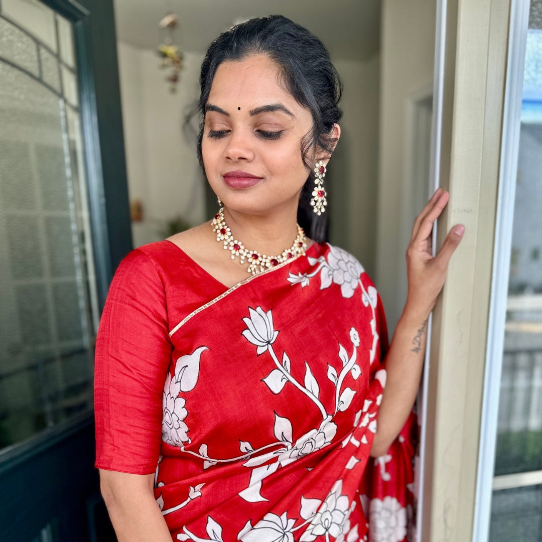 Jabili Dilip in Jalsa Kalamkari Saree