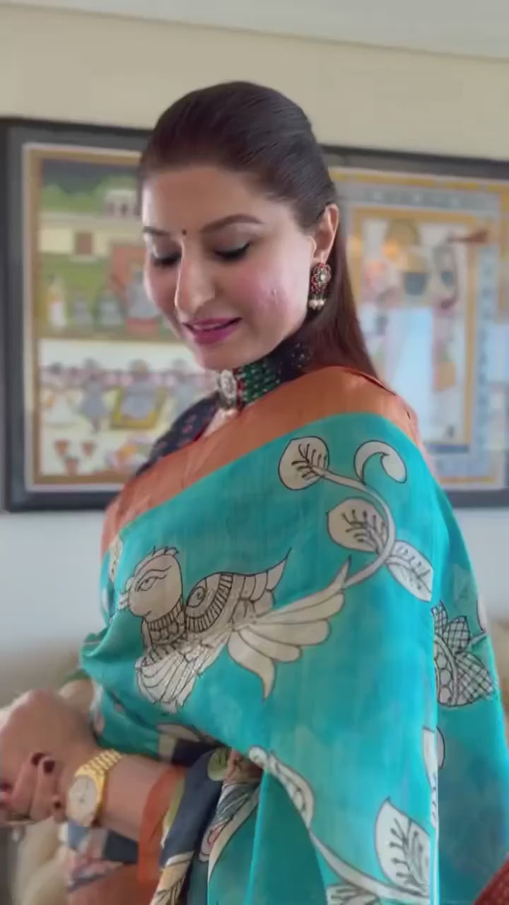 Sarang Kalamkari Saree