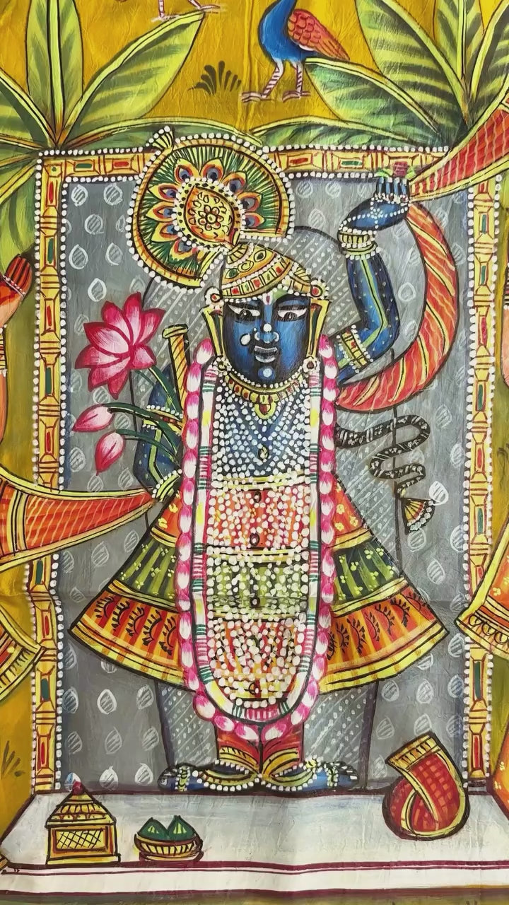 Kamlini Handpainted Pichwai Saree