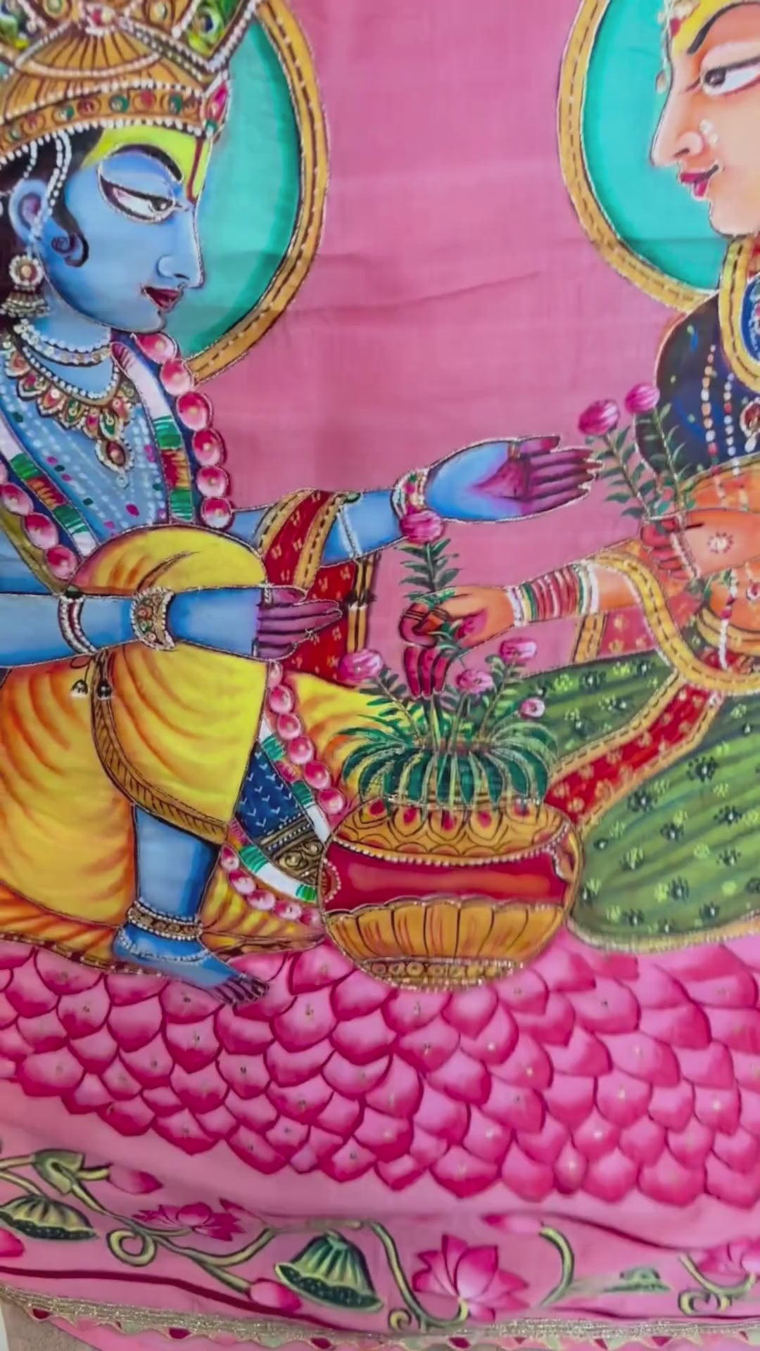 Radha Krishna Pichwai Saree