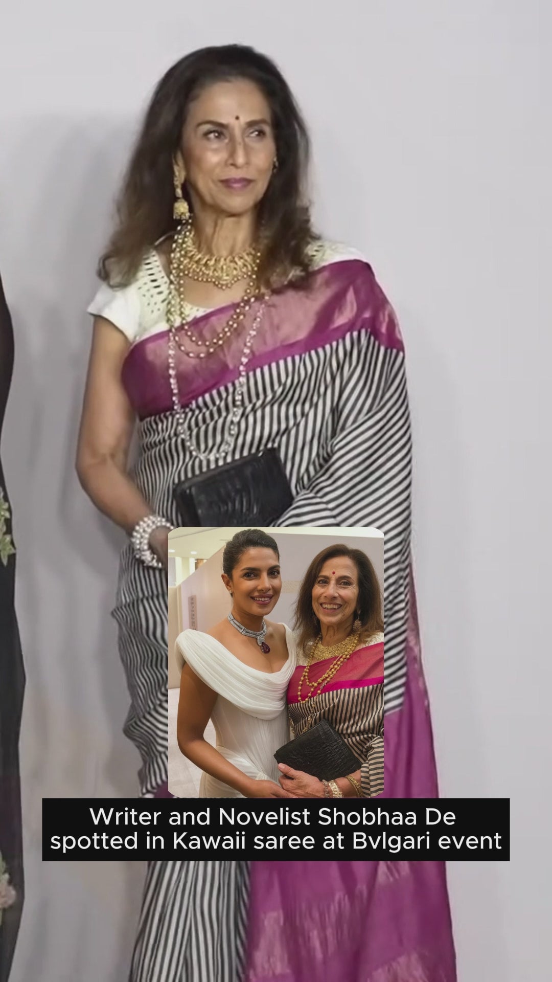 Shobhaa De in Asvina Block Print Saree