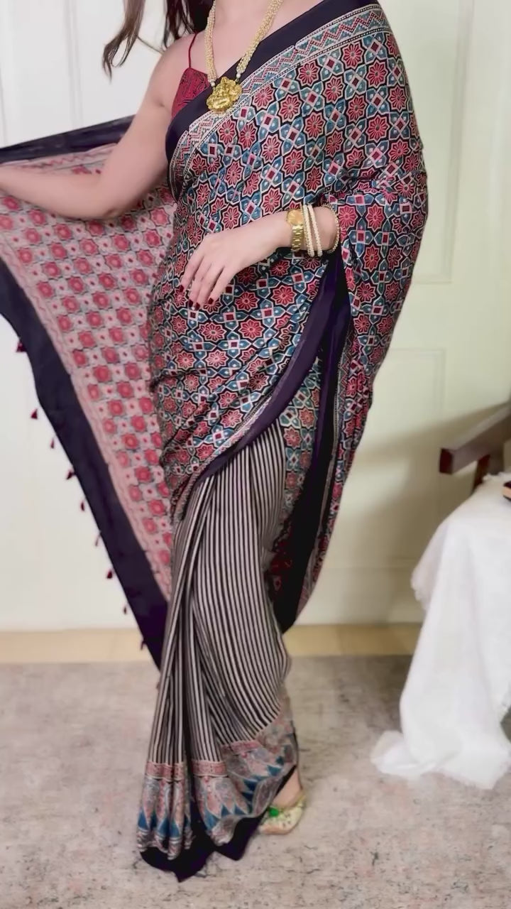 Taamara Ajrakh Saree
