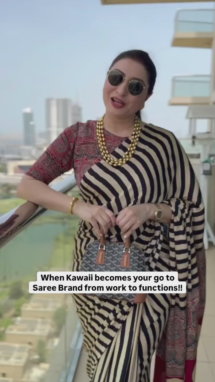 Payal Gupta in Saanvi Ajrakh Saree