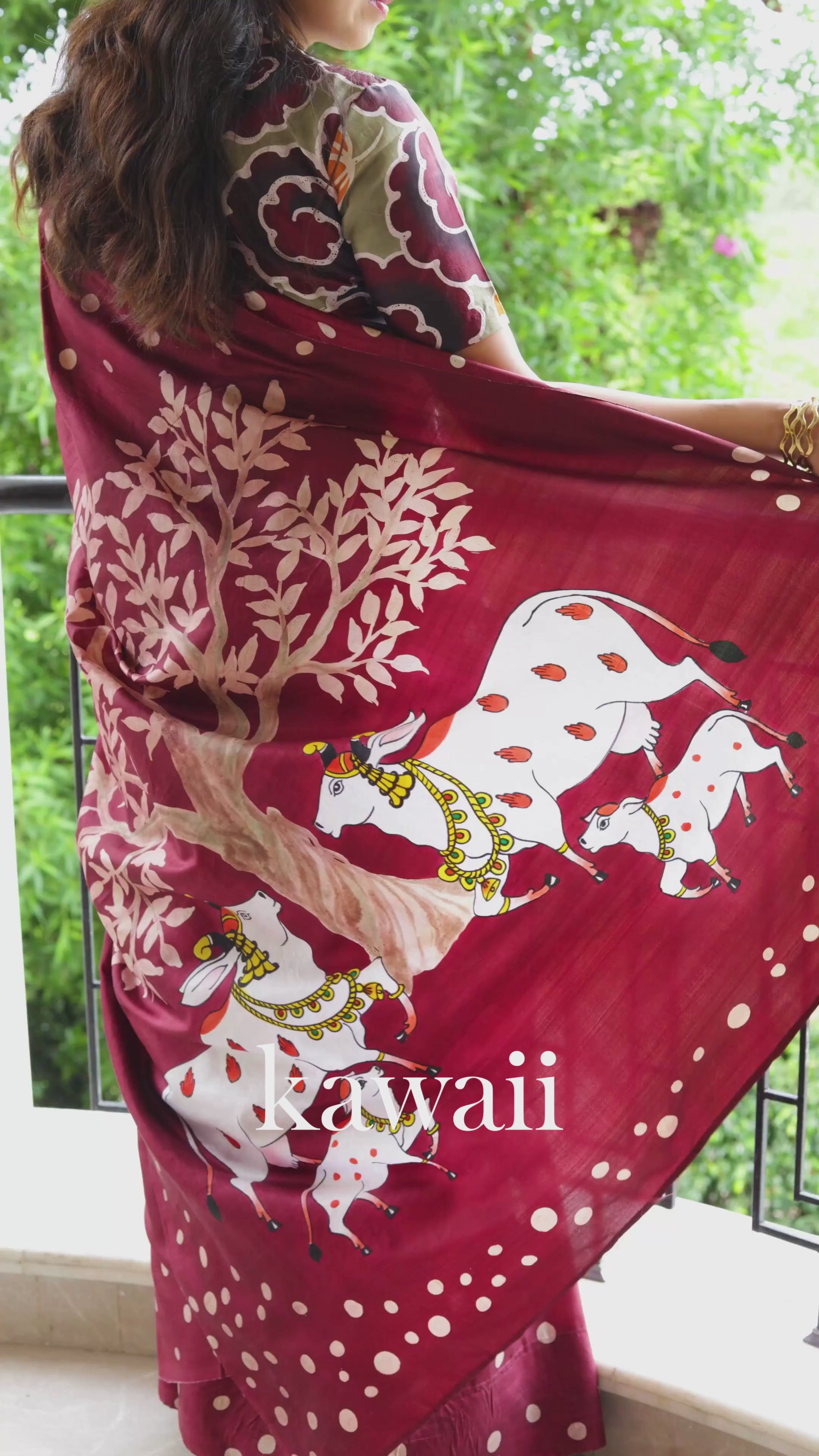 Nandi Pichwai Saree