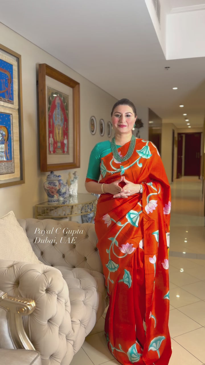 Rumi Handpainted Pichwai Saree