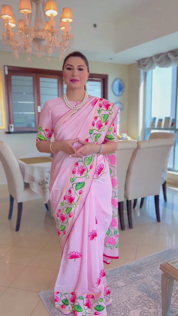 Madhur Handpainted Pichwai Saree