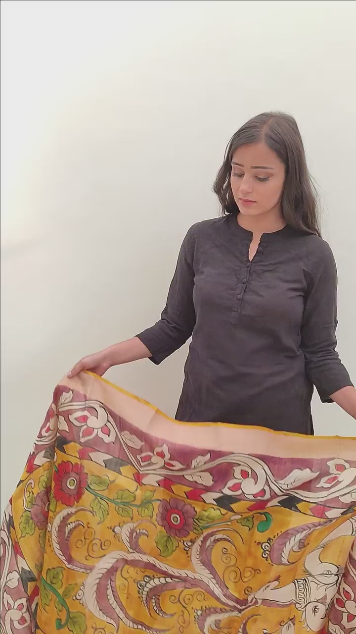 Mayuri Kalamkari Dupatta