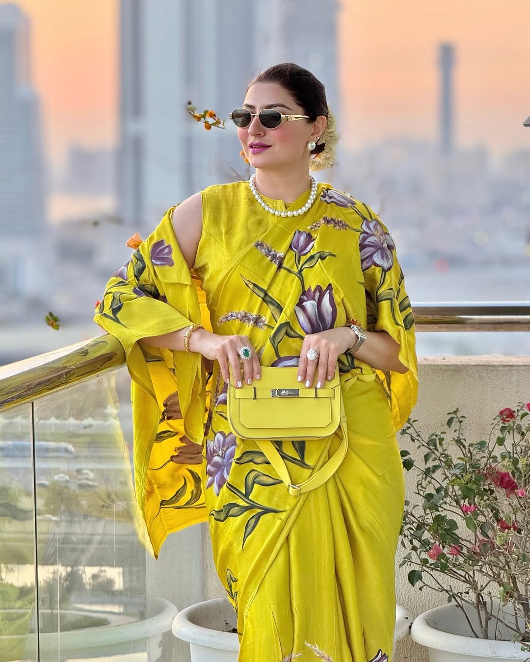 Khanak Floral Handpainted Saree