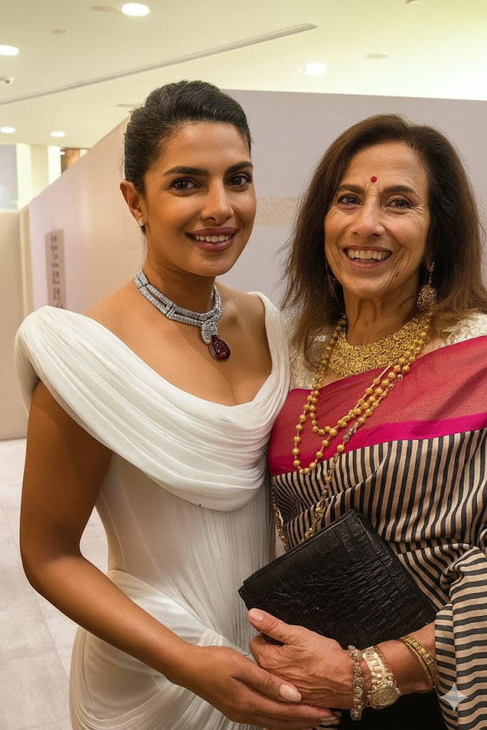 Shobhaa De in Asvina Block Print Saree