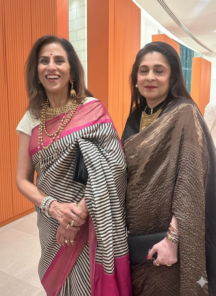 Shobhaa De in Asvina Block Print Saree