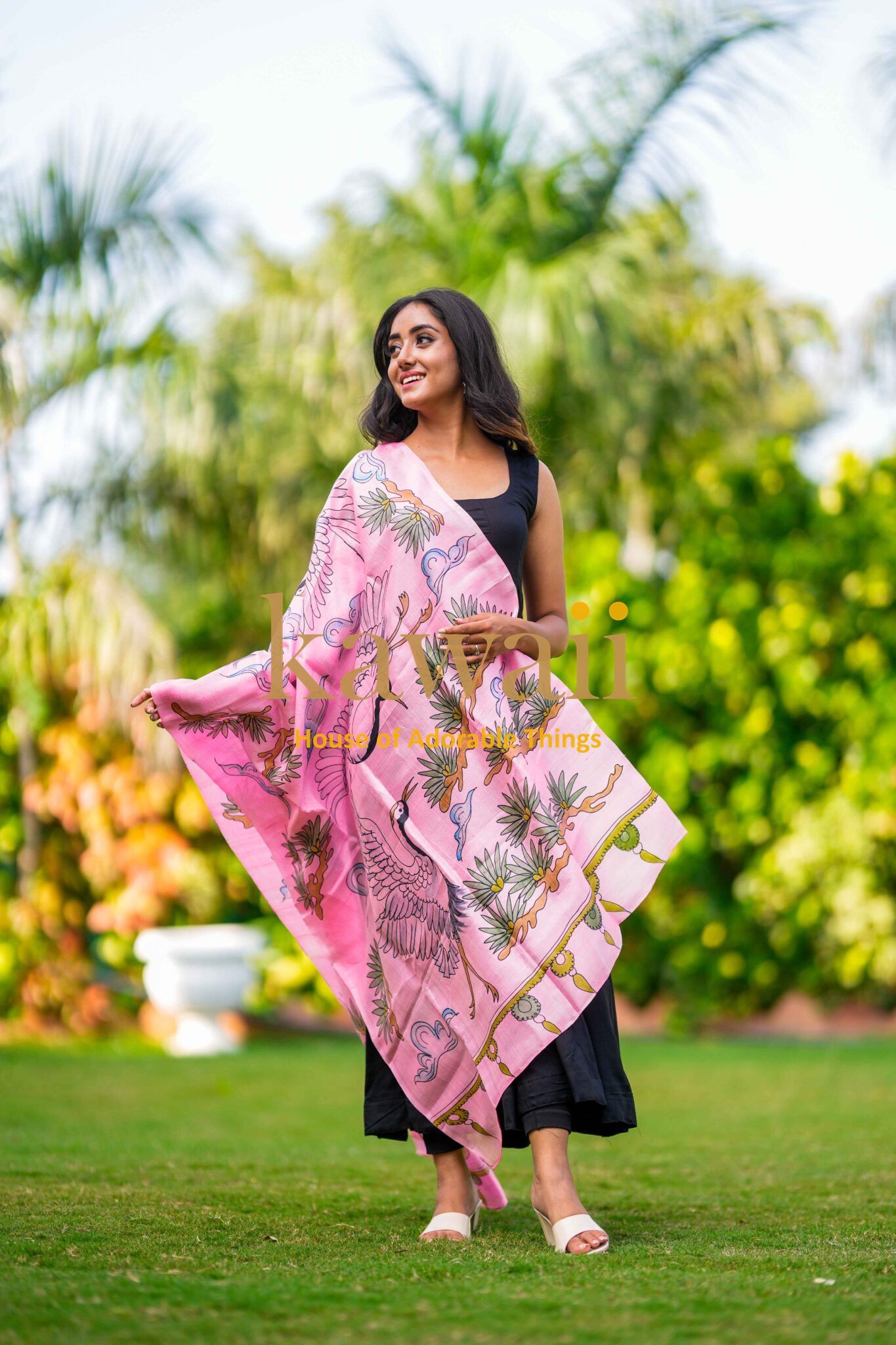 Abhas Kalamkari Dupatta