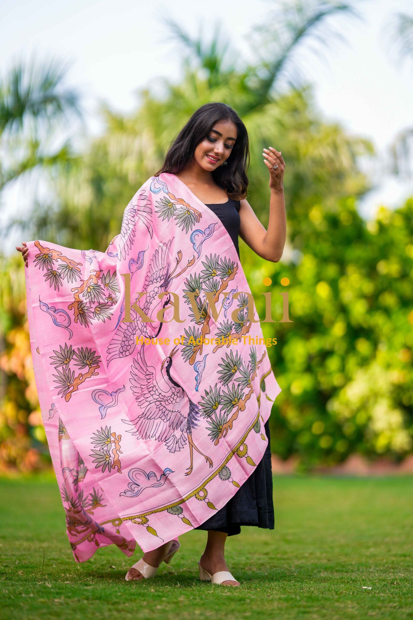 Abhas Kalamkari Dupatta