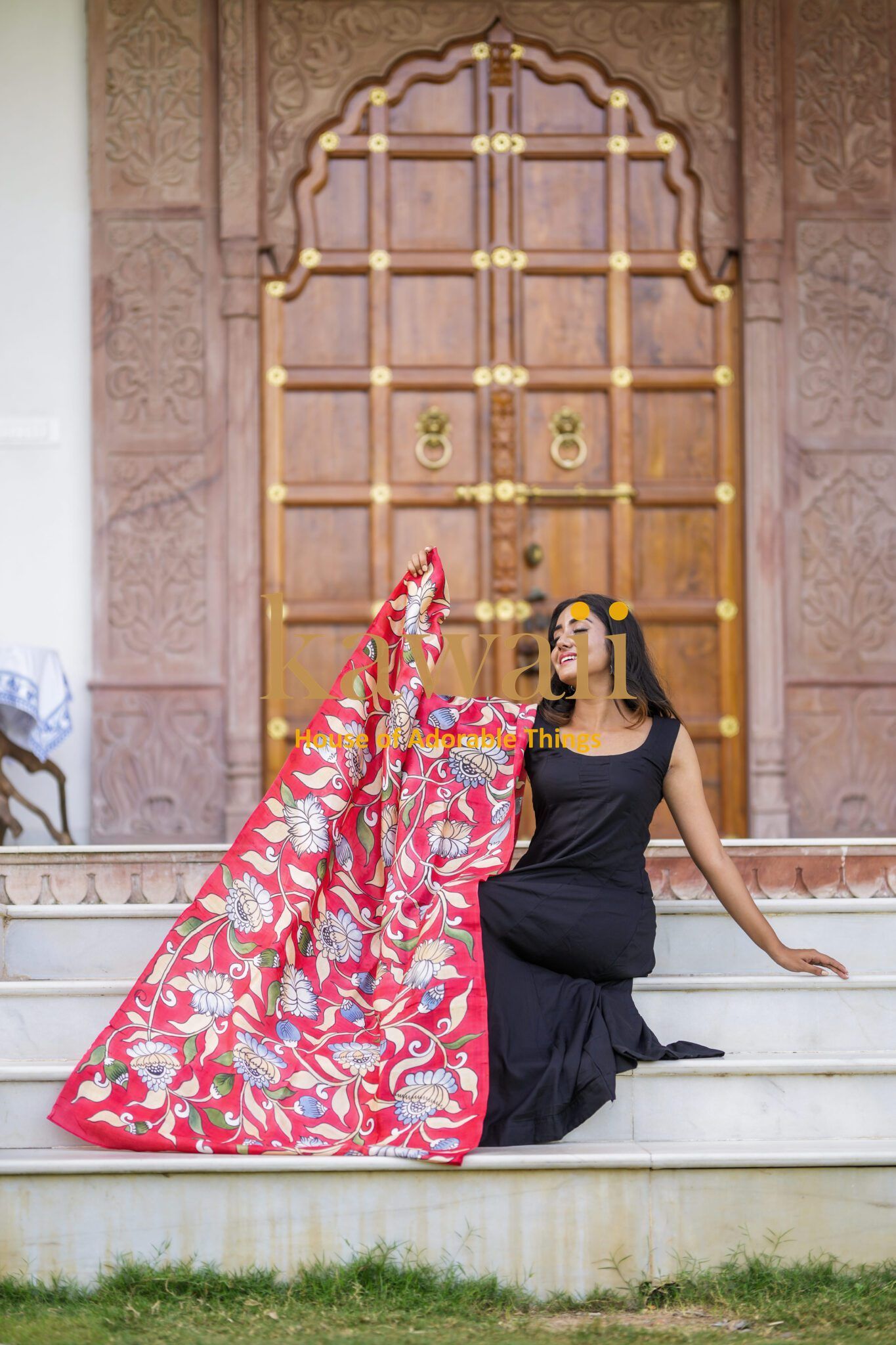 Lalima Kalamkari Dupatta